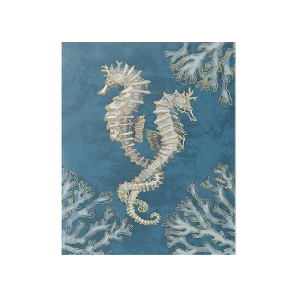 Seahorse Wall Ocean Coastal Unframed Canvas Wall Art  16" X 20"